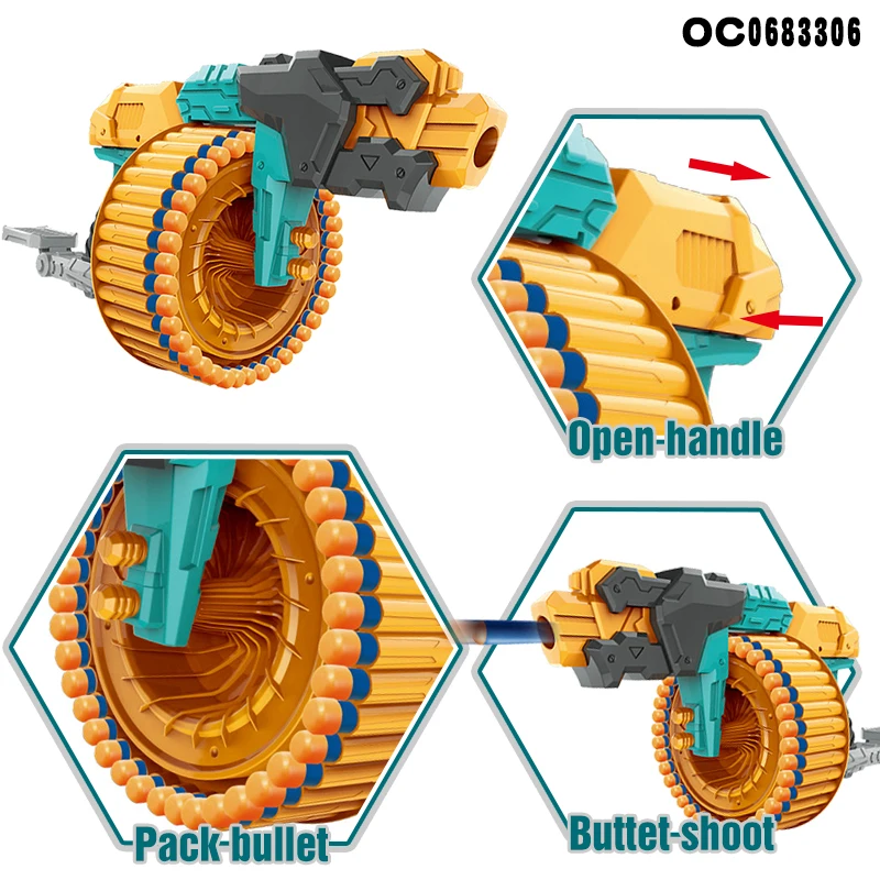 40 Rounds Soft Bullet Revolver Toy Guns and Practice Shooting Games for Adults