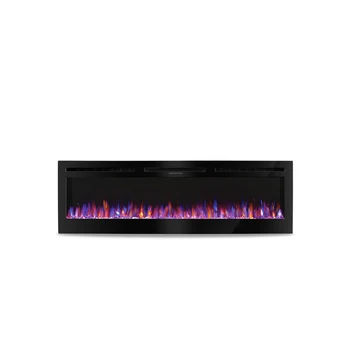 72"Indoor LED Decorative Fireplace Heater Electric Fireplace with Speaker Temperature Control