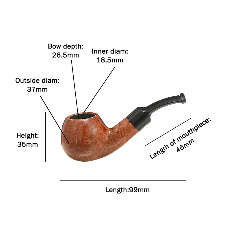 Handcrafted Wooden Tobacco Briar Pipes Small Long High Quality Cheap