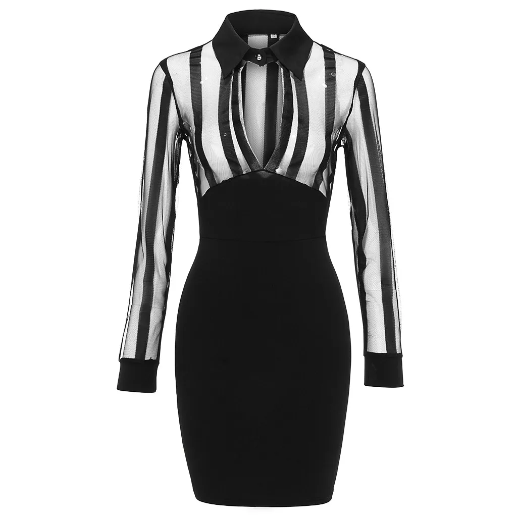 Wholesale Custom Ladies Dress For Women Clothing Elegant Customized Sexy Hollow Out Long Sleeve 7952