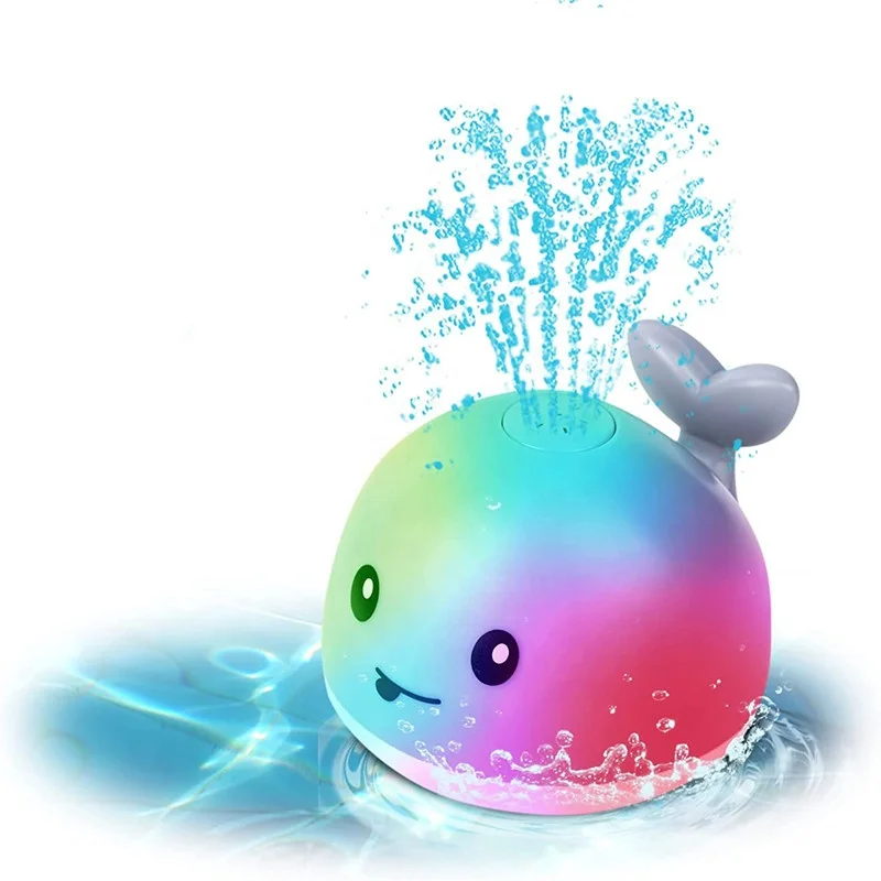Whale Spray Bath Toys Baby Light up Bath Tub Toys Whale Water Spray Toy for Kids