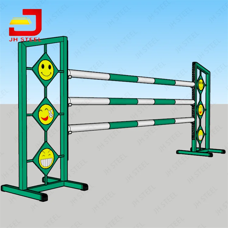 Customized Durable Metal Frame Light Weight Cartoon Portable Horse Jumping Obstacle