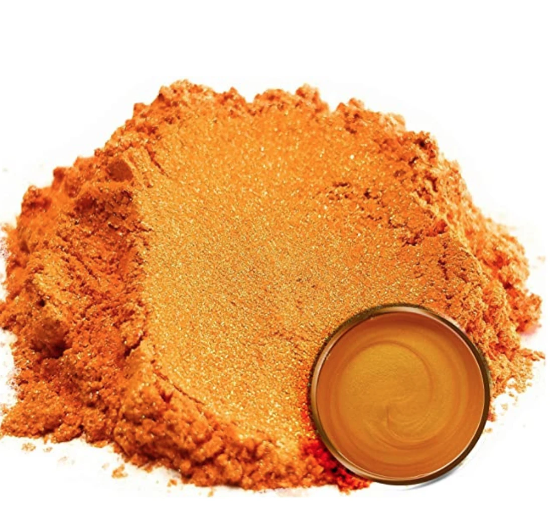 cosmetic gold red blue mica color loose powder pearlescent
