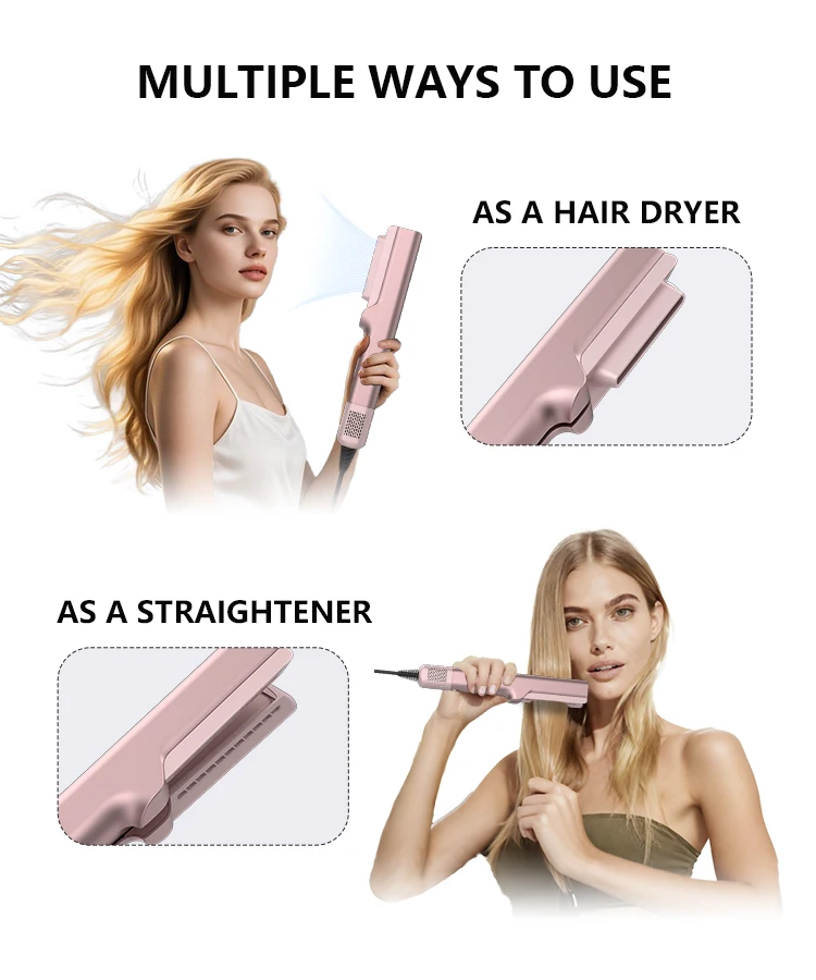 Electric Hair Styling Tool Set Straightener Curler Dryer with Ceramic Plate LED Display Flat Iron for Household Hotel Use details