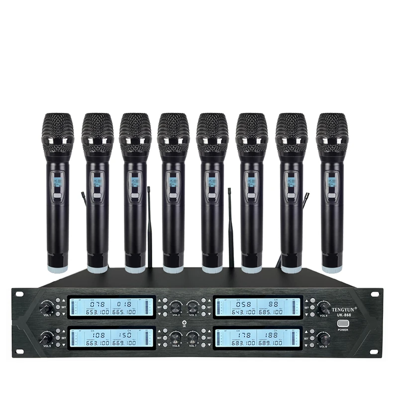 High Quality Flex Adjustable Hybrid meeting Desktop Wireless Microphone Set Of 8 For Computer Buy Wireless Micrphone Set Of 8 Speaker With Microphone Usb High Quality Dynamic Microphone Product on