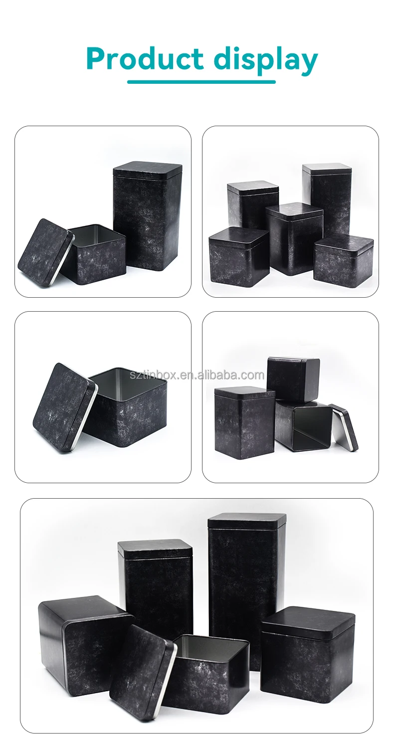 Factory Customize High Quality Large Volume Capacity Square Black Metal ...