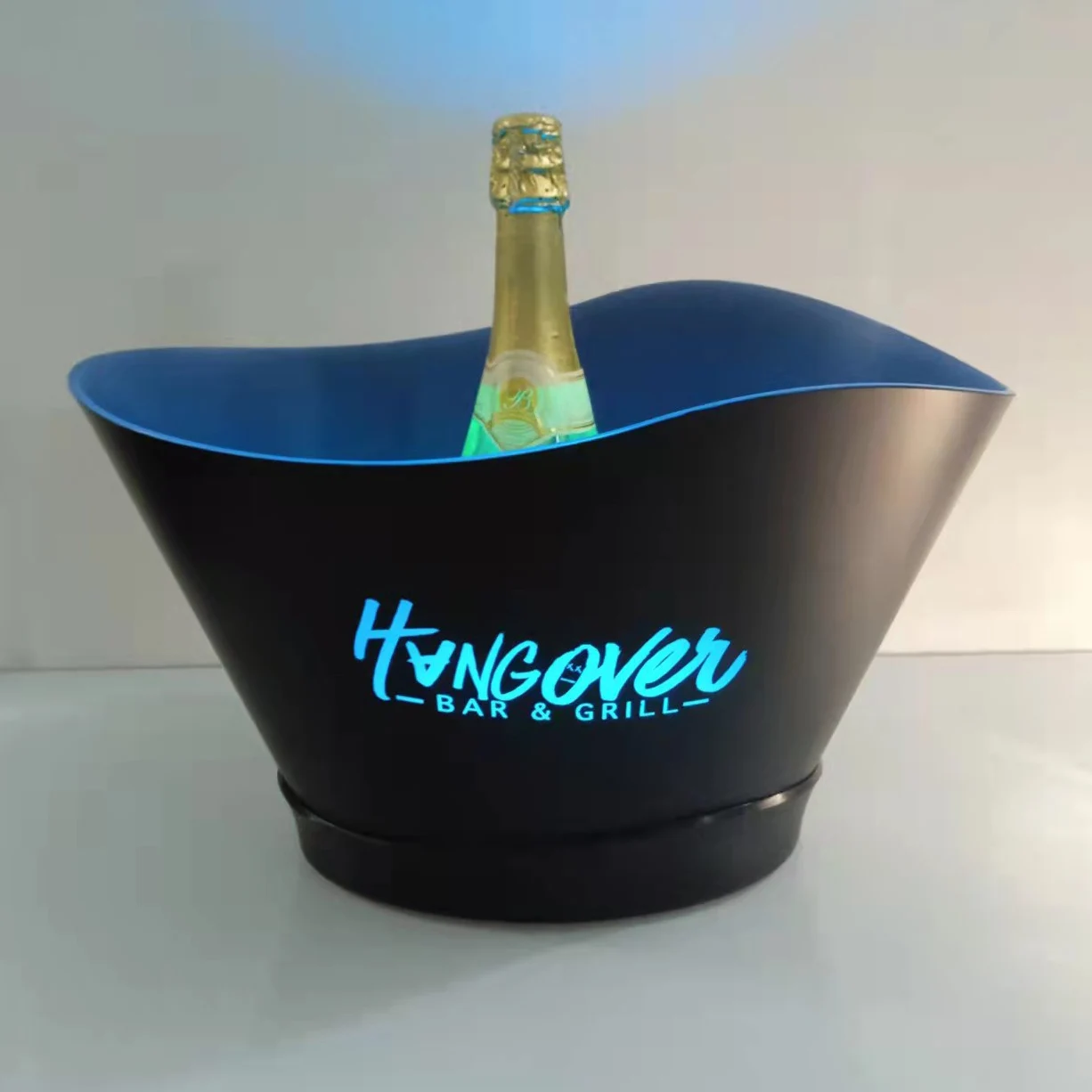 Luminous ice bucket plastic large ice wine frame led champagne bucket luminous beer bucket bar for night club