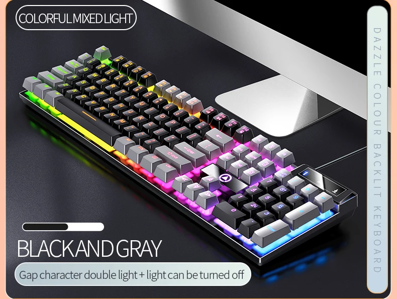 Custom Color K500 Wired Keyboard Washable Gaming Rgb Game Gamer Keyboard Computer Wired Keyboards