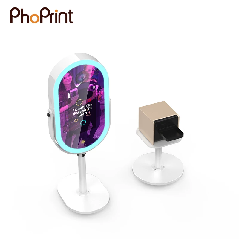 Portable Selfie Fotomation Station Touch Screen Magic Mirror Photo Booth Compatible with Camera for Sale