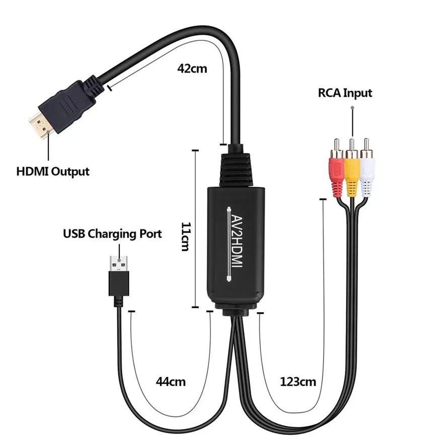 Hdmi To Rca Converter Cable For Tv Dvd Rca To Hdmi Adapters