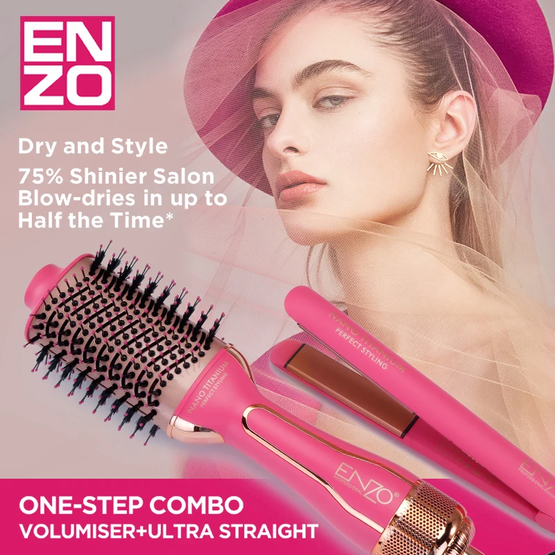 ENZO EN-510 2 in 1 Hot Air Hair Styler - Versatile & Portable