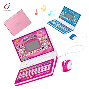 Chengji Children Early Learning Education Toys Interactive Spanish English 2 in 1 Children Computer Learning Machine with Mouse