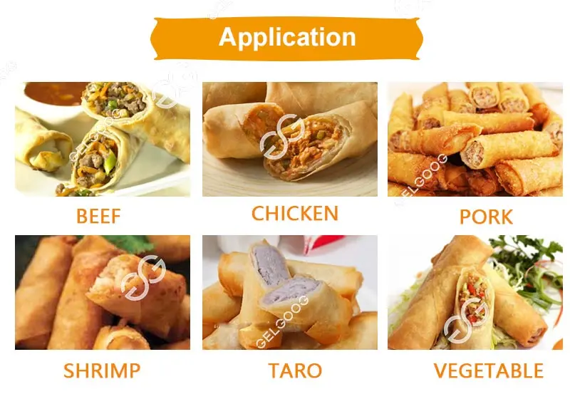 Automatique Commercial Potato Leaf Spring Roll Rolling Stuffing Machine ...