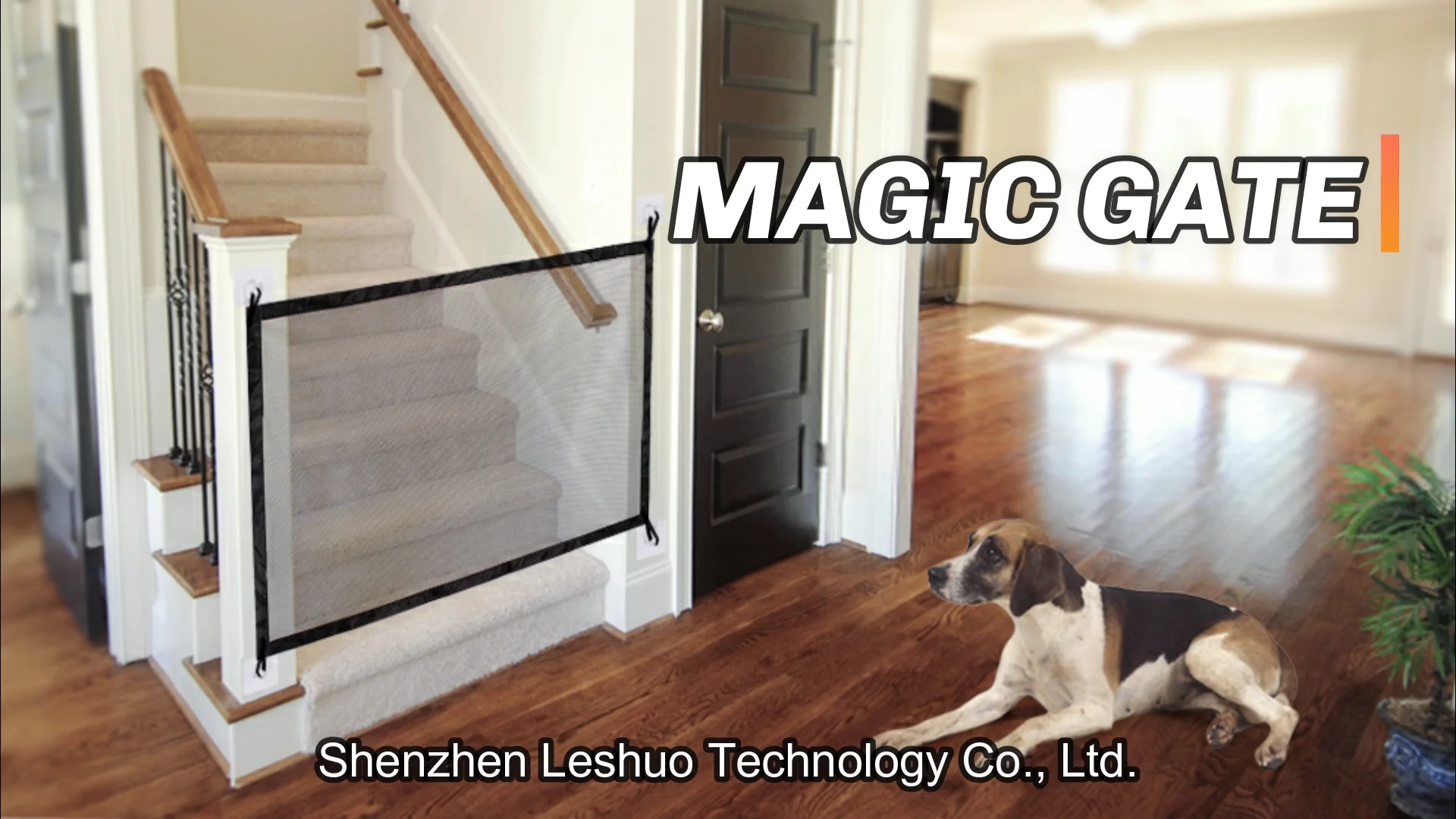 Competitive Price Magic Pet Gate Portable Fence Pet Mesh Door Safety