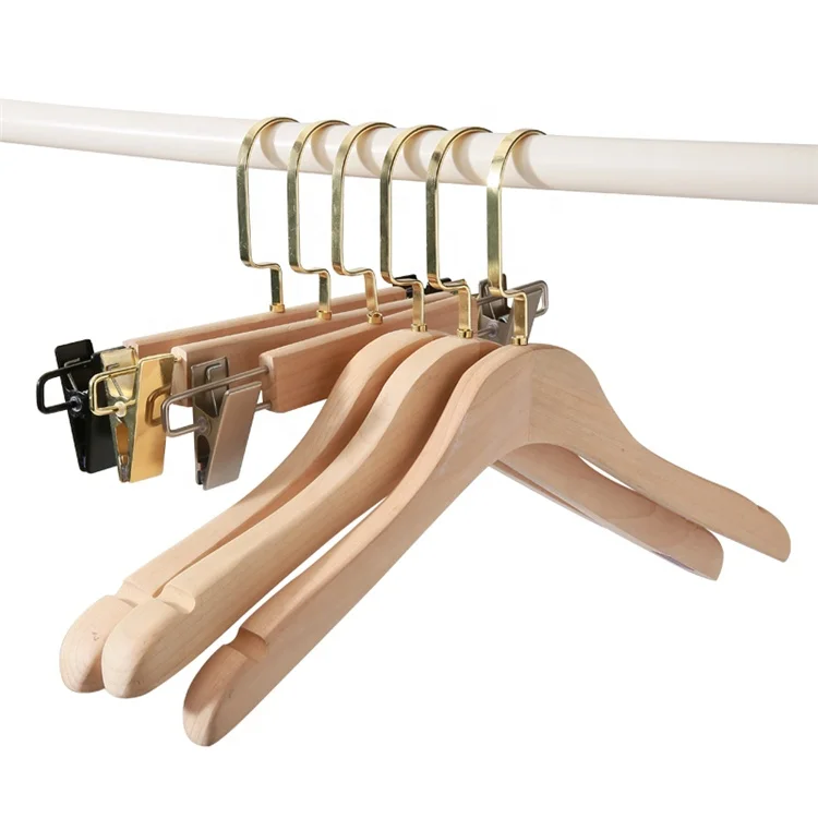 for Suits and Garments Bomoya Premium Wooden Hangers with Wide Shoulders Wooden Suit Hangers 6-Pack Heavy-Duty Wooden Coat Hangers 