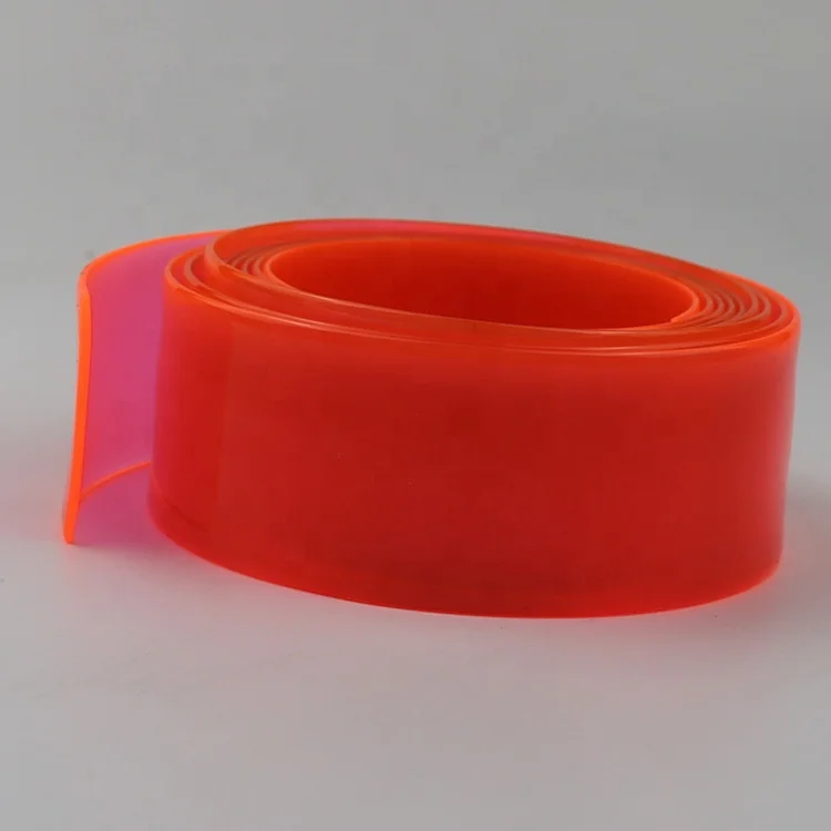 38mm Transparent Soft Fluorescent PVC Webbing Strap Waterproof Plastic Extruding Mould Cut for Slippers and Luggages