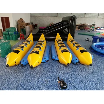 Hot Sale Water Sports Inflatable Banana Boat 8-10 Seat Double Row Banana Boat PVC Inflatable Banana Boat.