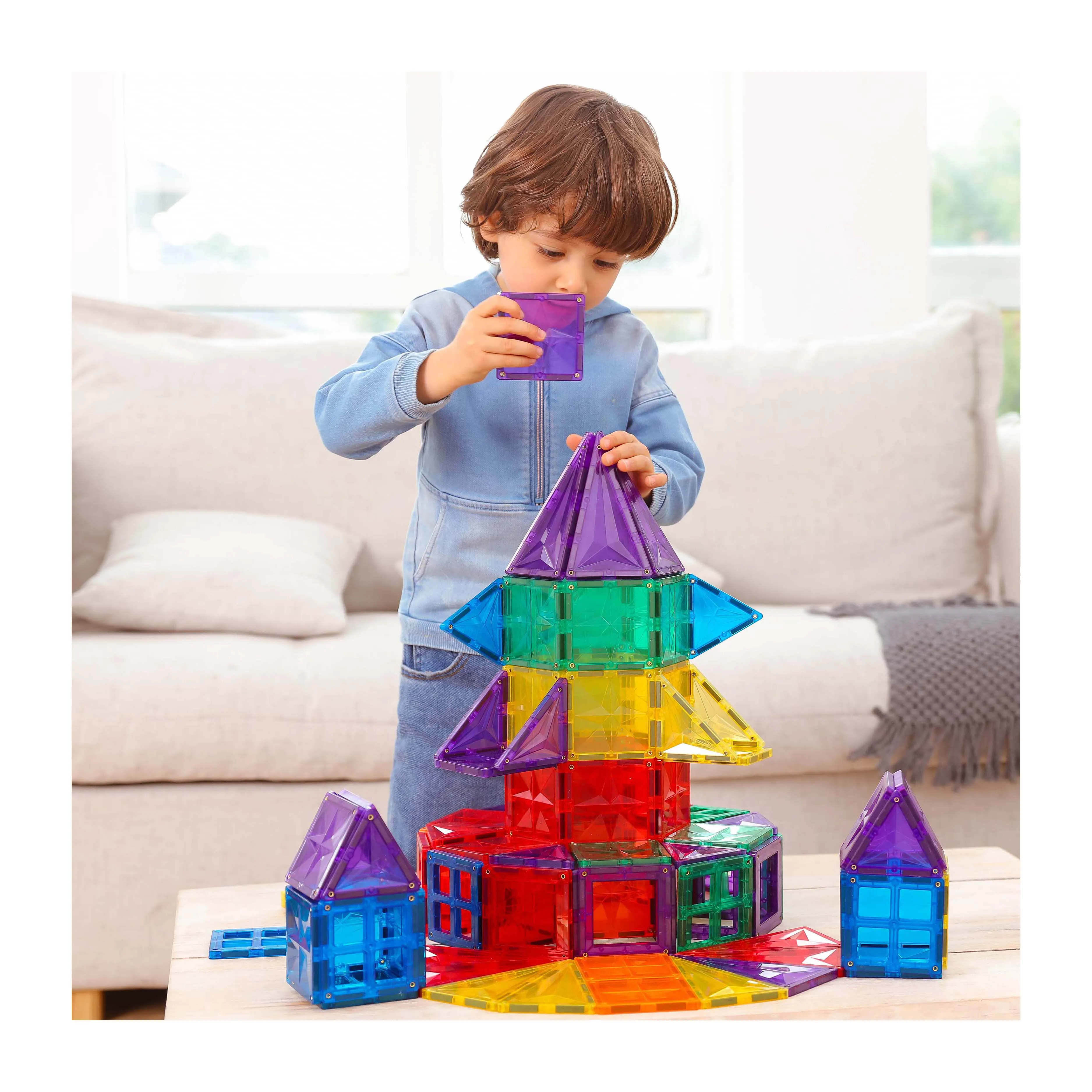 Mntl 108pcs Magnetic Building Blocks 3d Diy Models Intellectual Star Magnetic Building Tiles Toys for Kids