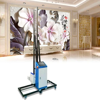 Direct To Wall painting Machine 3D Effect UV Vertical Walls Painter Printer CMYK DX8 head printing on Ceramic Tiles Glass