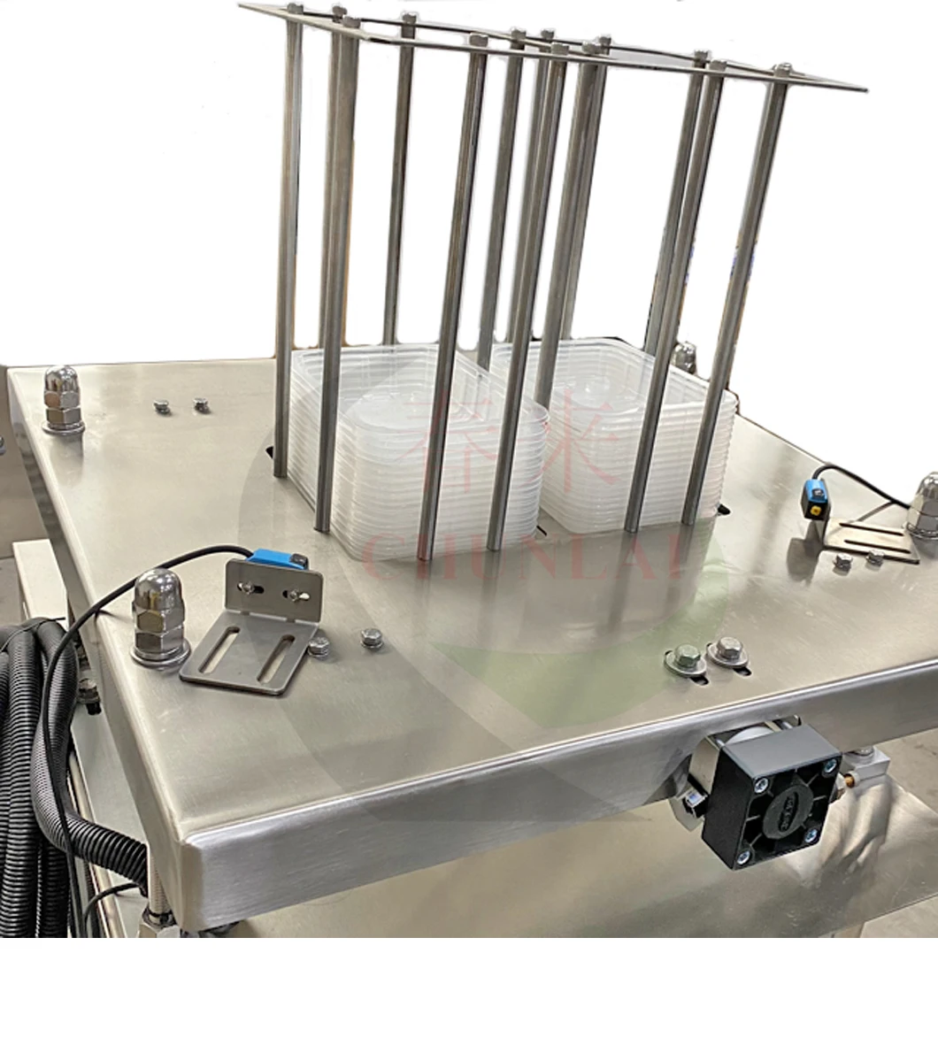 Fully Automatic Plastic Tray Auto Feeding Denester Machine for Ready Meals Vegetables Frozen Meat  Seafood Packing Sealing Line