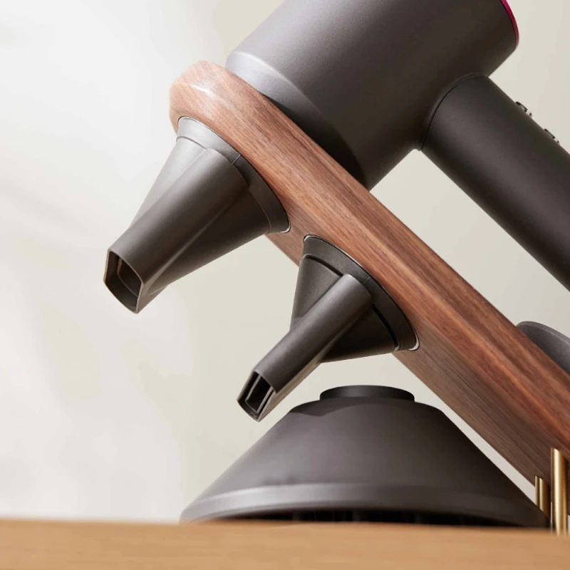 Walnut Solid Wood hand Hair Dryer desk Storage Bracket Holder stand For  Dyson