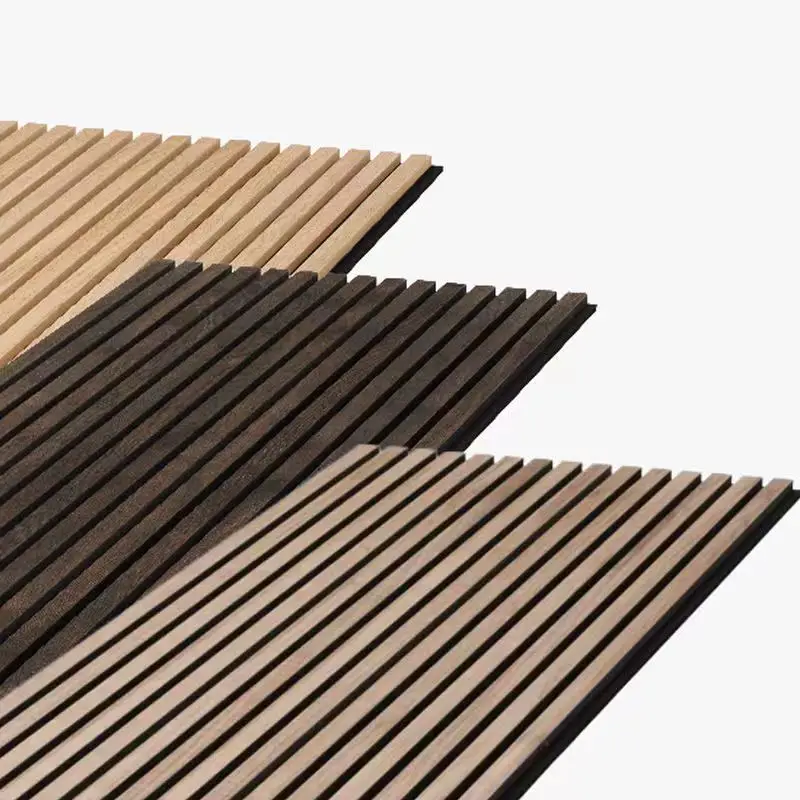 Customized Modern Office Pet And Wooden ceiling and wall Sound-Absorbing Strip Slat Wood Acoustic Panel