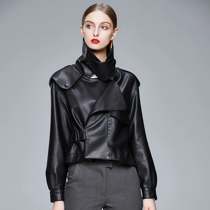 Women's Streetwear Motorcycle Leather Jacket
