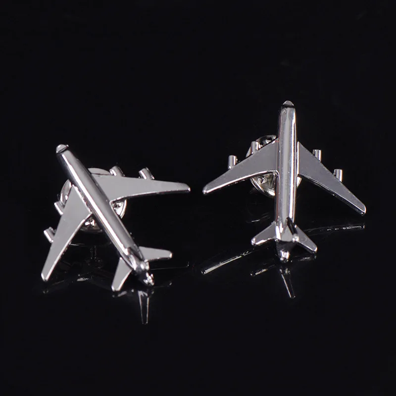 Spilla Gioiello In Acciaio Dorato A Forma Di Aereo - Regalo Elegante E Originale