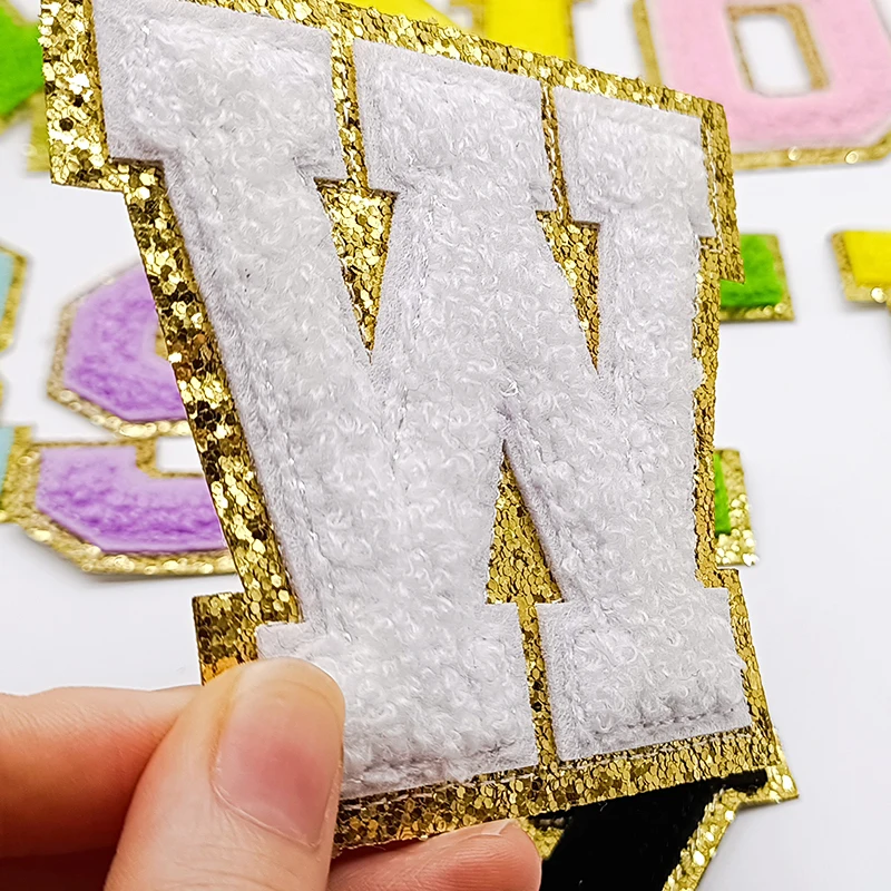 Custom Heat Transfer Alphabet Embroidery Patches No Minimum Chenille