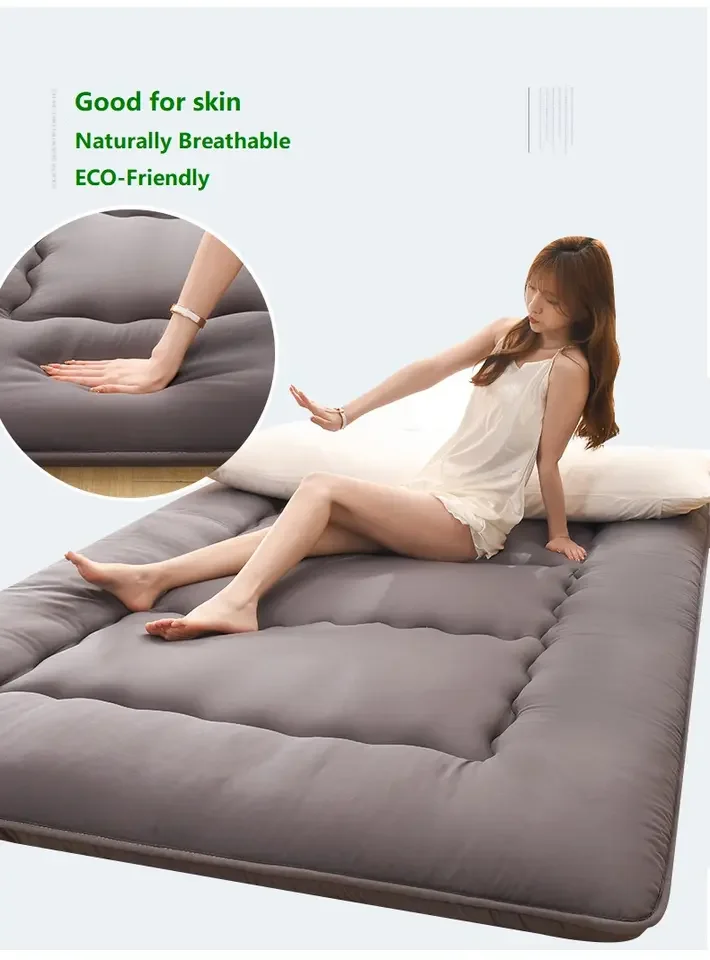Futon Mattress,Floor Folding Roll Up Tatami Mat,Memory Foam And Down Alternative,Easy To Store