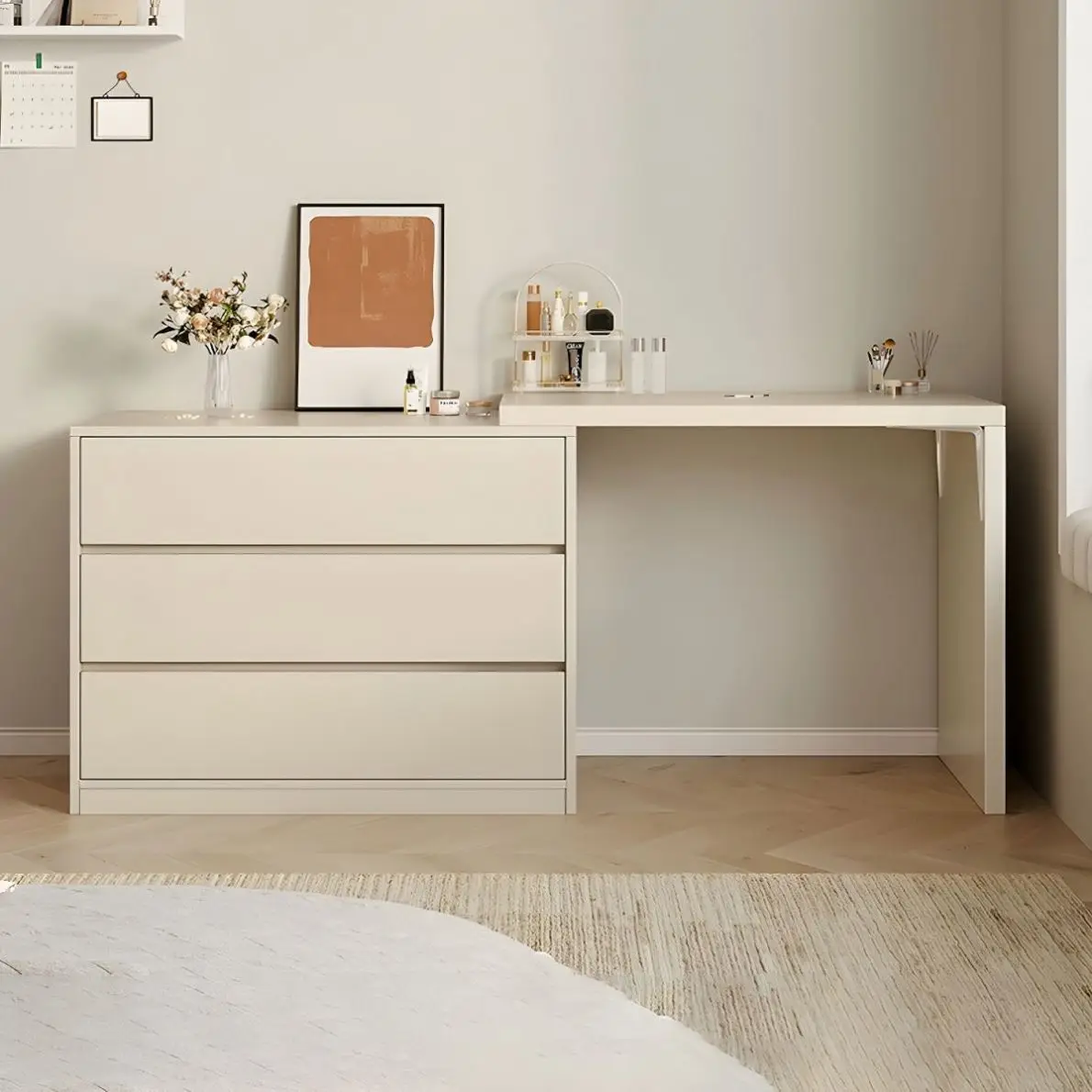 Nordic Desk Long Narrow Multifunctional Desk Against the Wall