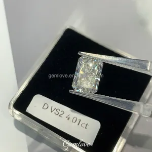 In Stock! 4.01ct Lab Grown Diamond - Square Princess Cut, VS2, IGI Certified Loose Diamond
