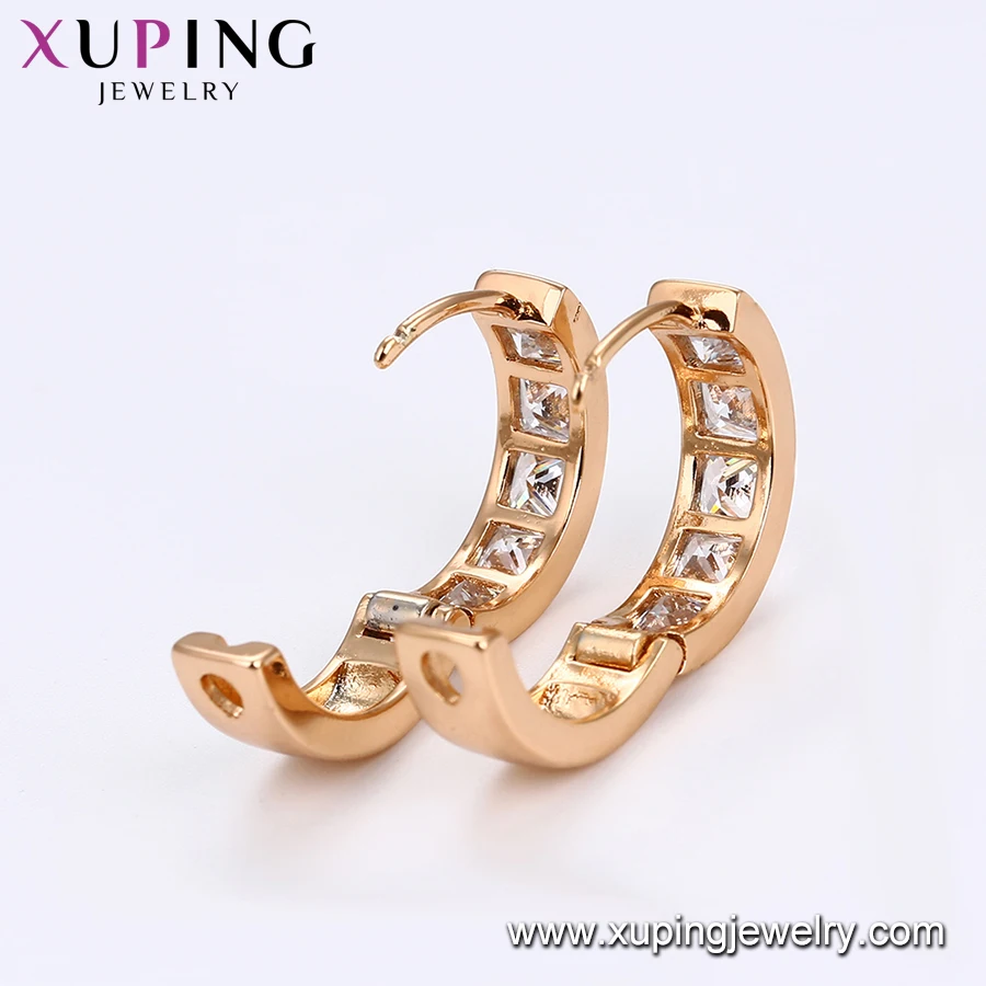 XUPING JEWELRY - Elegant Clip-on Earrings with Multicolored