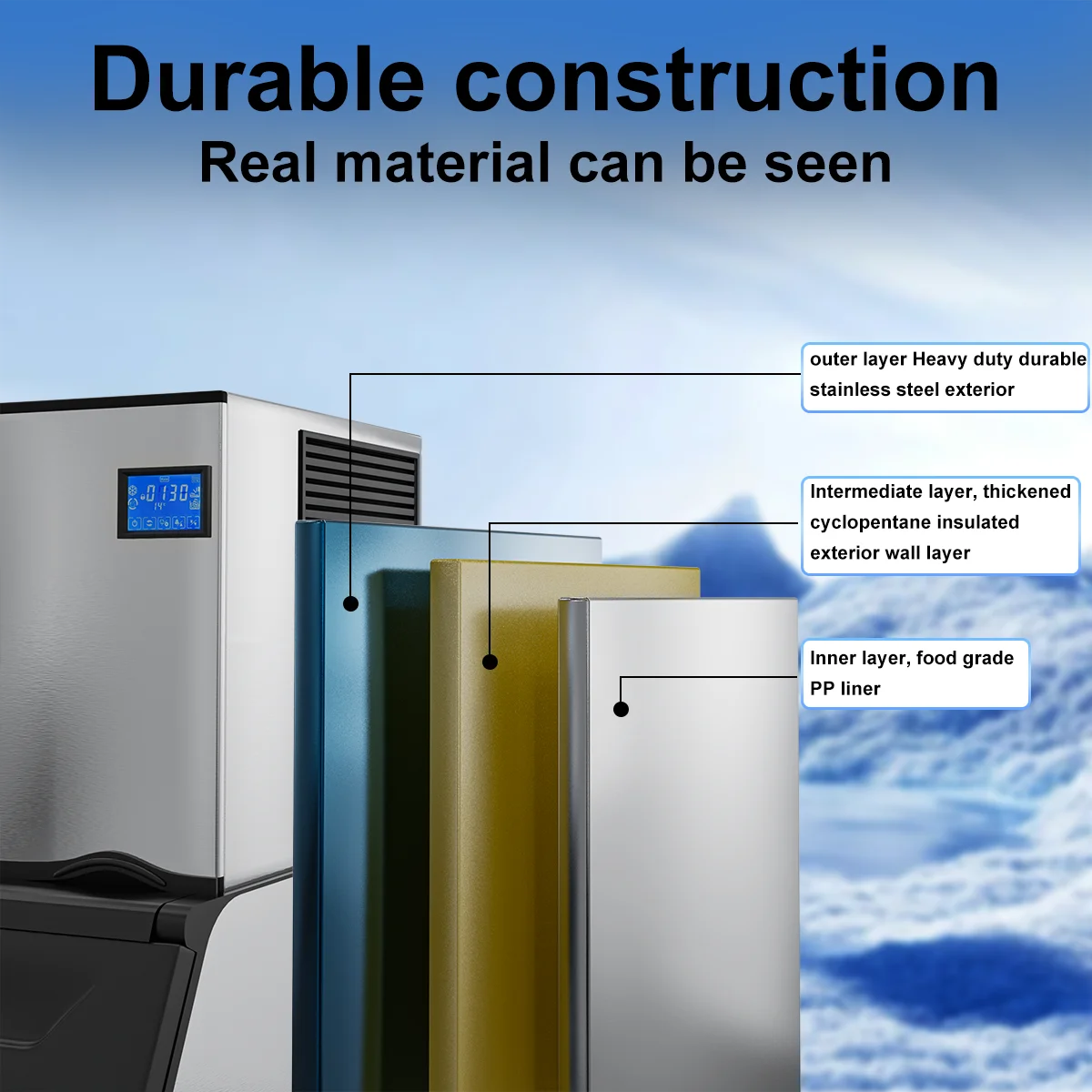High Capacity  Ice Machine 172kg High Efficiency Best Selling Ice Factory Machine Plant Commercial Block Crystal Ice Maker