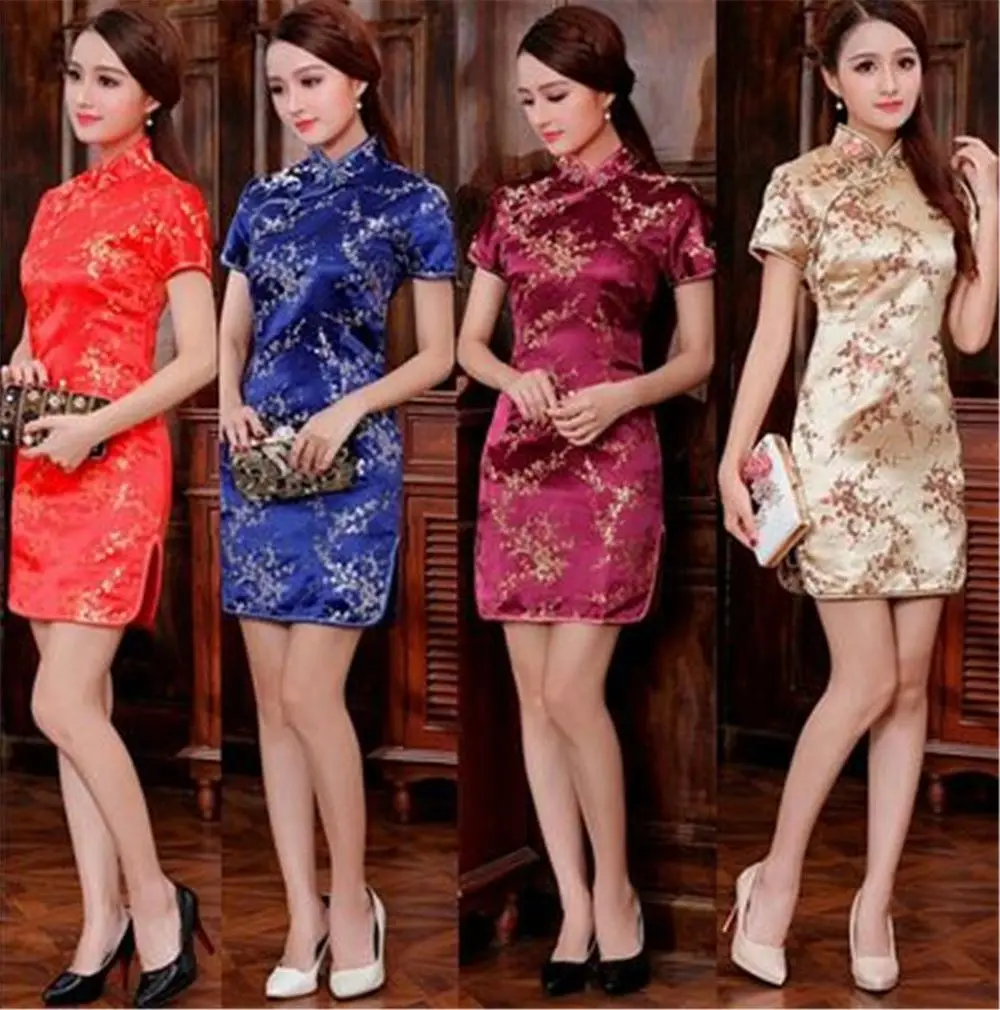 Оптовая продажа, элегантное китайское традиционное китайское платье Ципао в китайском стиле
