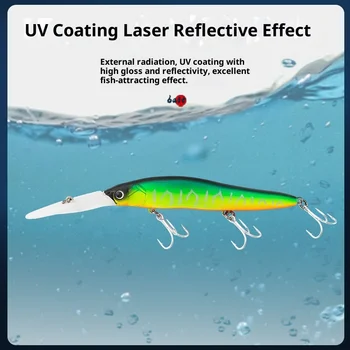 JTLURE Floating Minnow Lure Bait Long-Cast 3-Hook Sea Fishing 11cm 15.5g – Minnow – view 4