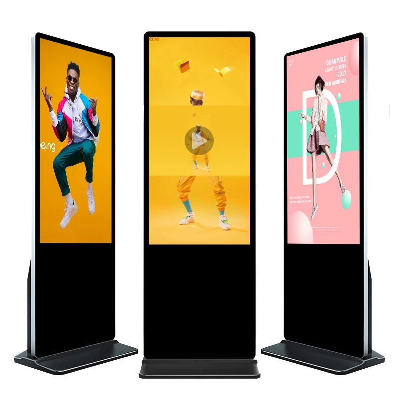 Advertising Player Display Screen Hd 55 inch Indoor LCD Digital Signage Floor Standing Vertical Touch Screen Kiosk