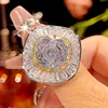 Bague ouverte en diamant blanc