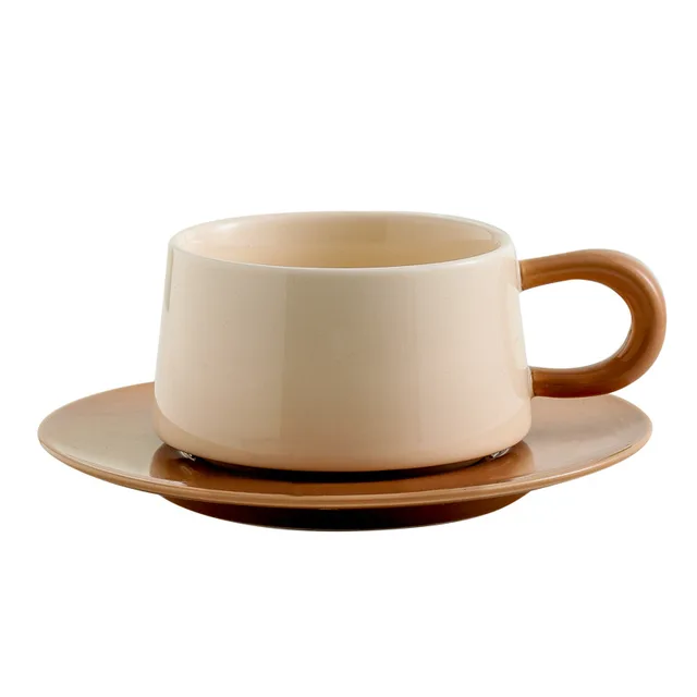 Simple coffee cup and saucer set Light luxury afternoon tea cup and saucer combination Event promotional gifts