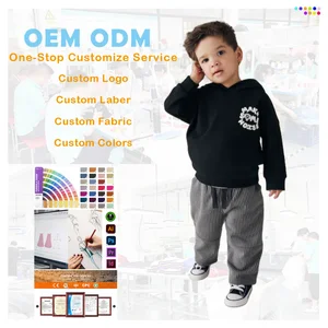 Kids Clothing Sets 2-Piece Tracksuit Hoodie Sweatshirt Sweatpants Cartoon Pattern Spandex/Cotton Casual Custom Jogging Set