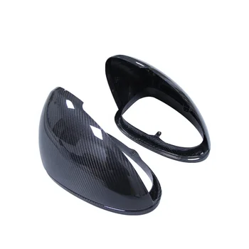 LHD Rearview Mirror Cover for Porsche Cayenne 957 2015 2016 2017 Carbon Fiber Side Mirror Shells Replacement Type