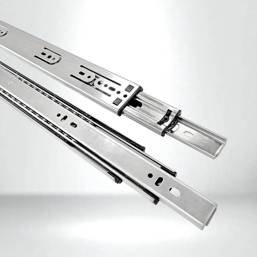 Convenient Installation 45MM Telescopic Rail Correderas Full Extension Rail Drawer Channel Ball Bearing Cabinet Drawer Slide