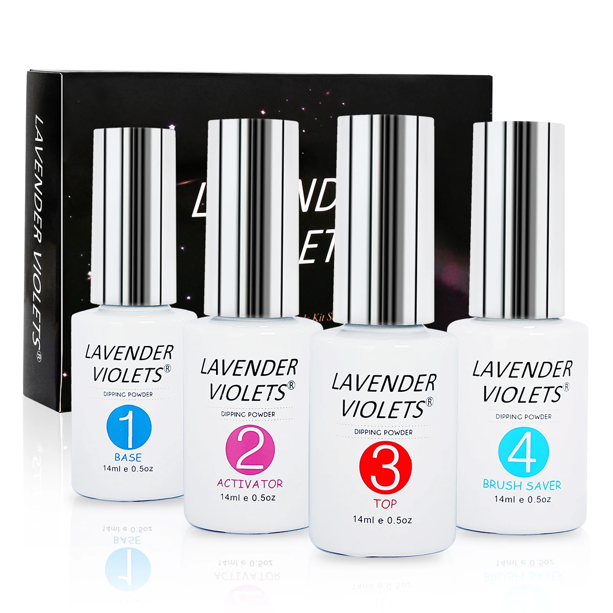 Base And Top Coat Dipping Powder Nails System Led Gel Nail Polish Set