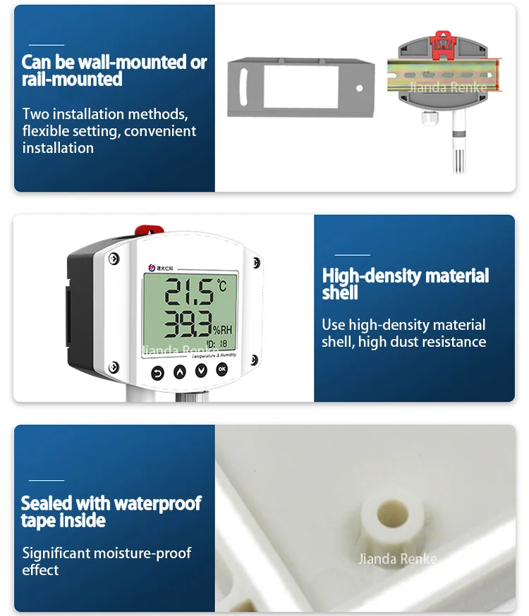 Industrial temperature and humidity sensor wall mount - Renke