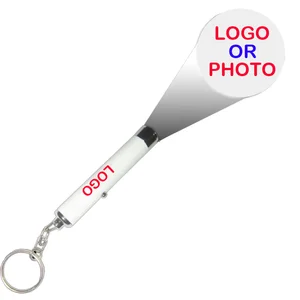 High Quality LED Torch Flashlight with Logo Projector Metal Material Factory Supplied China for Promotional Keychains Carabiners