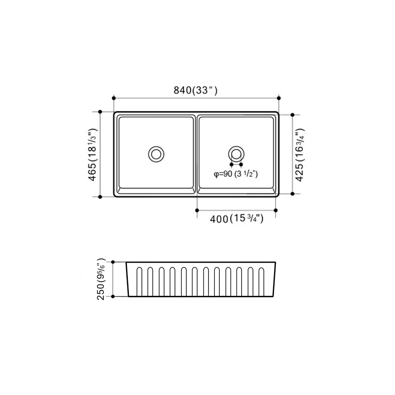 Modern Undermount  Farmhouse Ceramic Kitchen Sinks