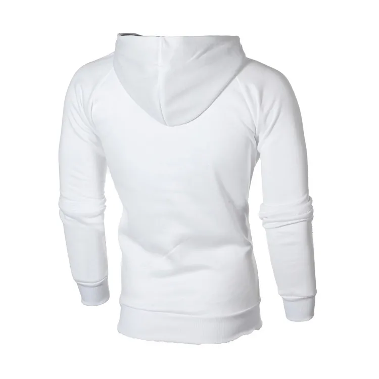 Eco Friendly Men's Hoodie With Two Pockets In White Colour_voghion.com