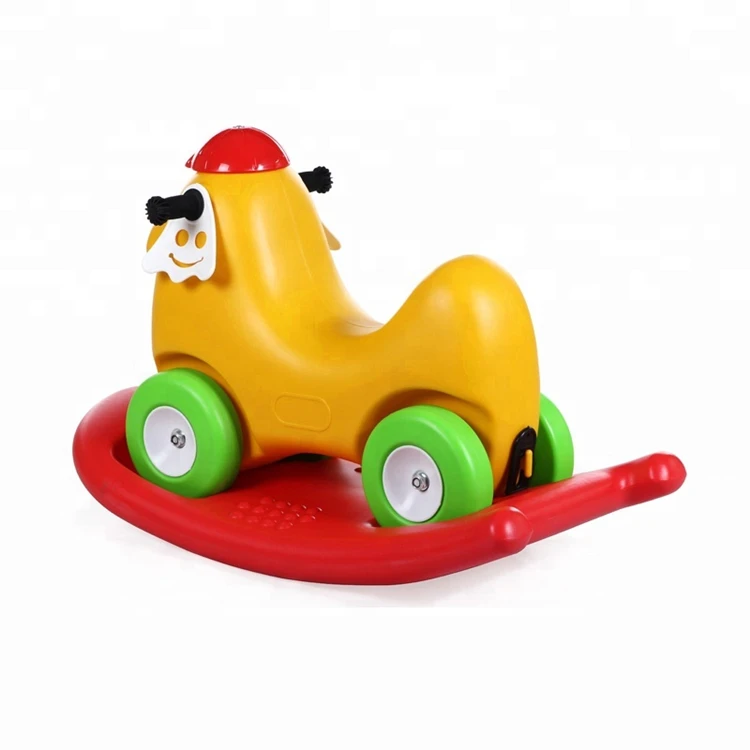 Feelkids PE Plastic Rocking Horse Ride-On Toy for 2-8 Year Olds Unisex Dog Car Style manufacture