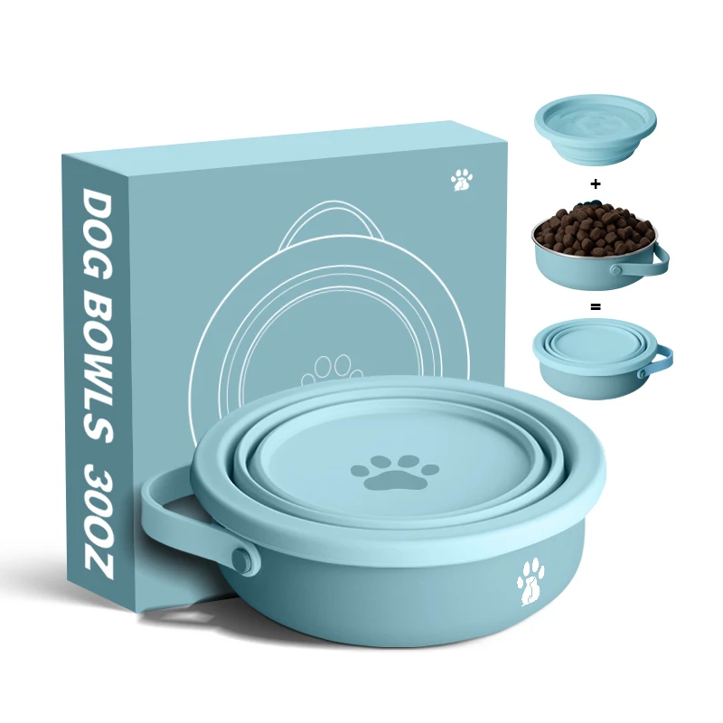 Travel Dog Water Bottle Bowl 2 In1 30oz Single Stainless Steel Vacuum