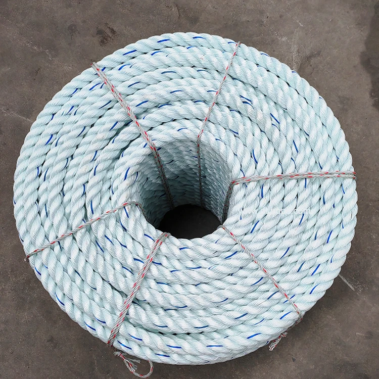 Factory High Strength Polypropylene Mono Rope 3 Strand Twist Floating PP Danline Rope Yellow 10MM 22MM 28MM 30MM 48MM